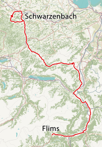 2015 Tour de Suisse, Stage 4 map